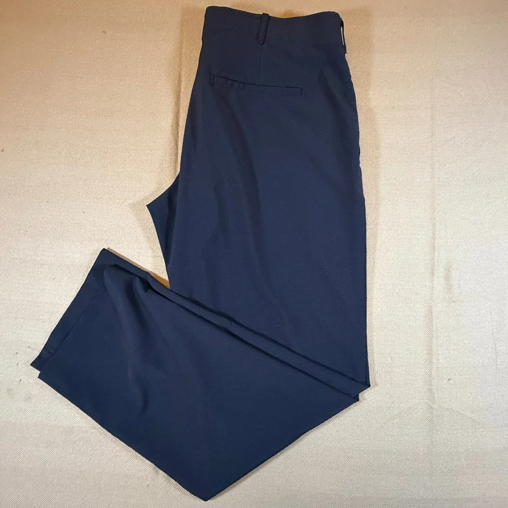 Ben Hogan Performance Golf Pants Mens 34x30 Navy Blue Stretch Flat WT4475 2288